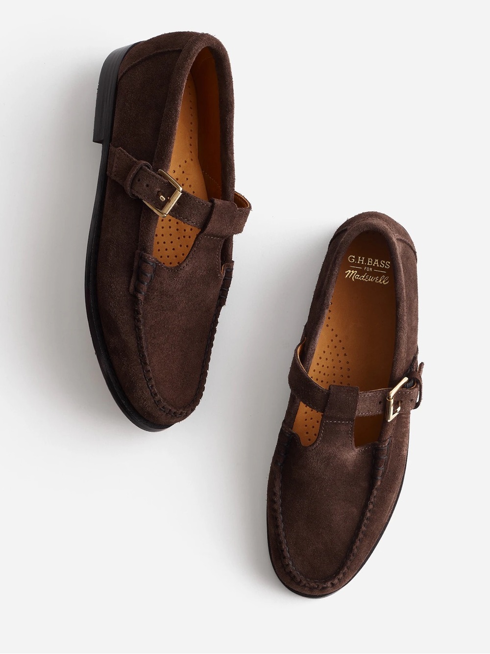 NWT Madewell x G.H. BASS Mary Jane Weejuns Suede Loafers Brown Size 8.5